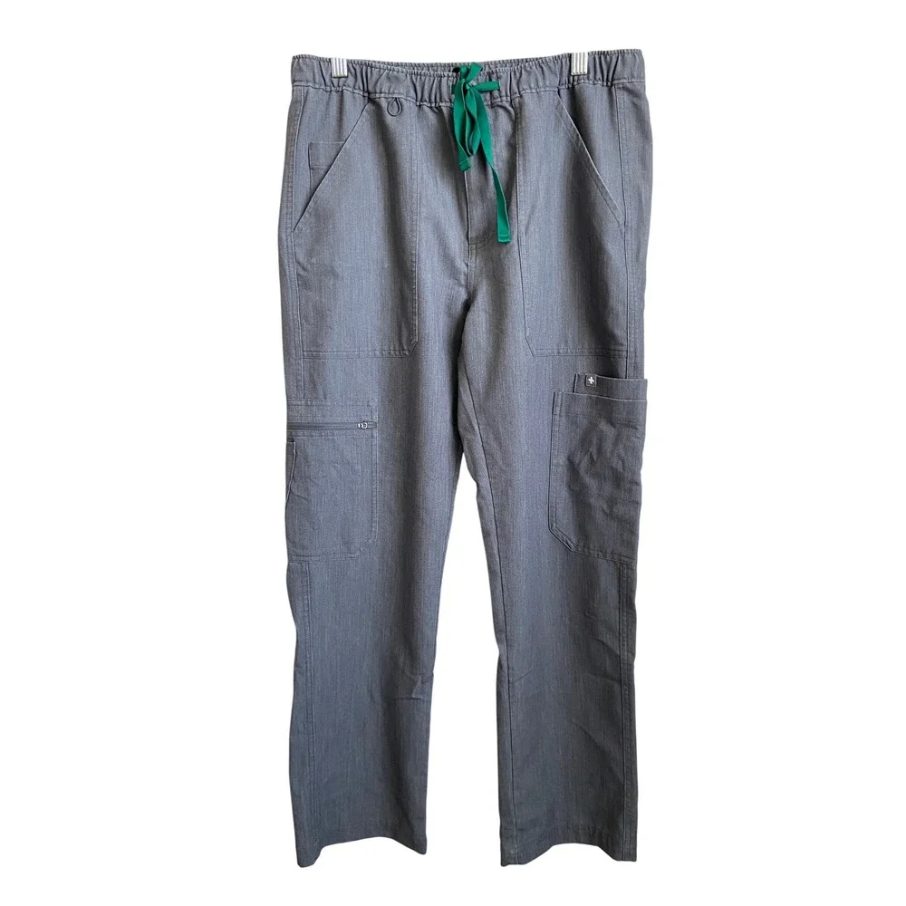 FIGS Technical Collection Grey Cargo Cairo Scrub Pants Mens Small Short